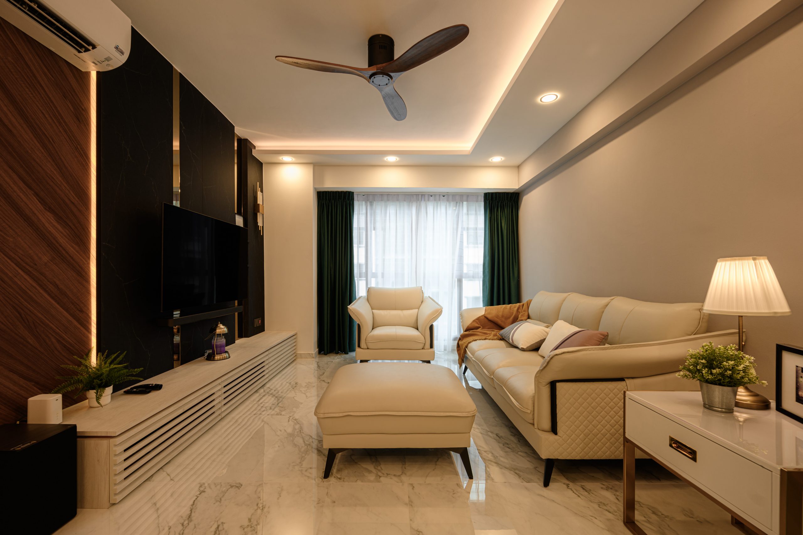 feature wall living room singapore